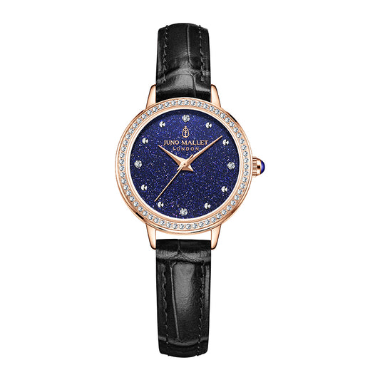 玫瑰金夜星空手錶和她的第二個手錶錶盤