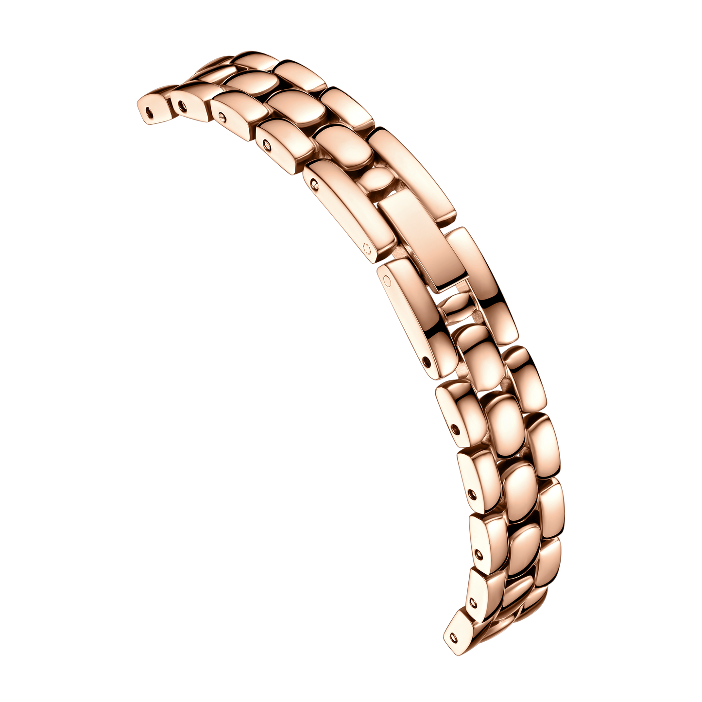 玫瑰金手鍊不銹鋼錶帶 + 3 個表扣，200 毫米長 13 毫米寬 兼容 JUNO MALLET 30 毫米手錶