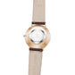 Classic Michelle / Chocalate Brown / Cream White / Rose Gold / 36mm / Women Bracelet Watch