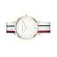 Liberty Girl / Pure White / 36mm / Colorful Stripe / Cotton Strap / Bracelet Watch