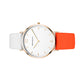 CLASH / Deep Carrot Orange / White / 36mm / Women Bracelet Watch